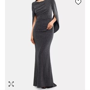 Black/silver floor length Dress